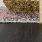 Burgundy Holi-2303 Washable Area Rug - Ornate Home