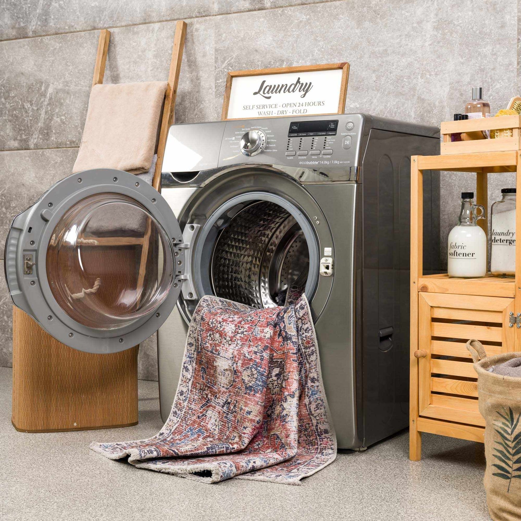 Burgundy Holi-2303 Washable Area Rug - Ornate Home