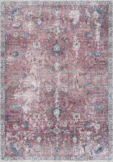 Burgundy Holi-2303 Washable Area Rug - Ornate Home