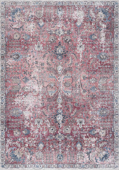 Burgundy Holi-2303 Washable Area Rug - Ornate Home