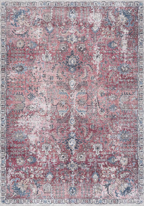Burgundy Holi-2303 Washable Area Rug - Ornate Home