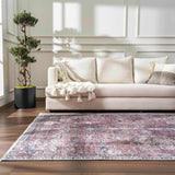Burgundy Holi-2303 Washable Area Rug - Ornate Home