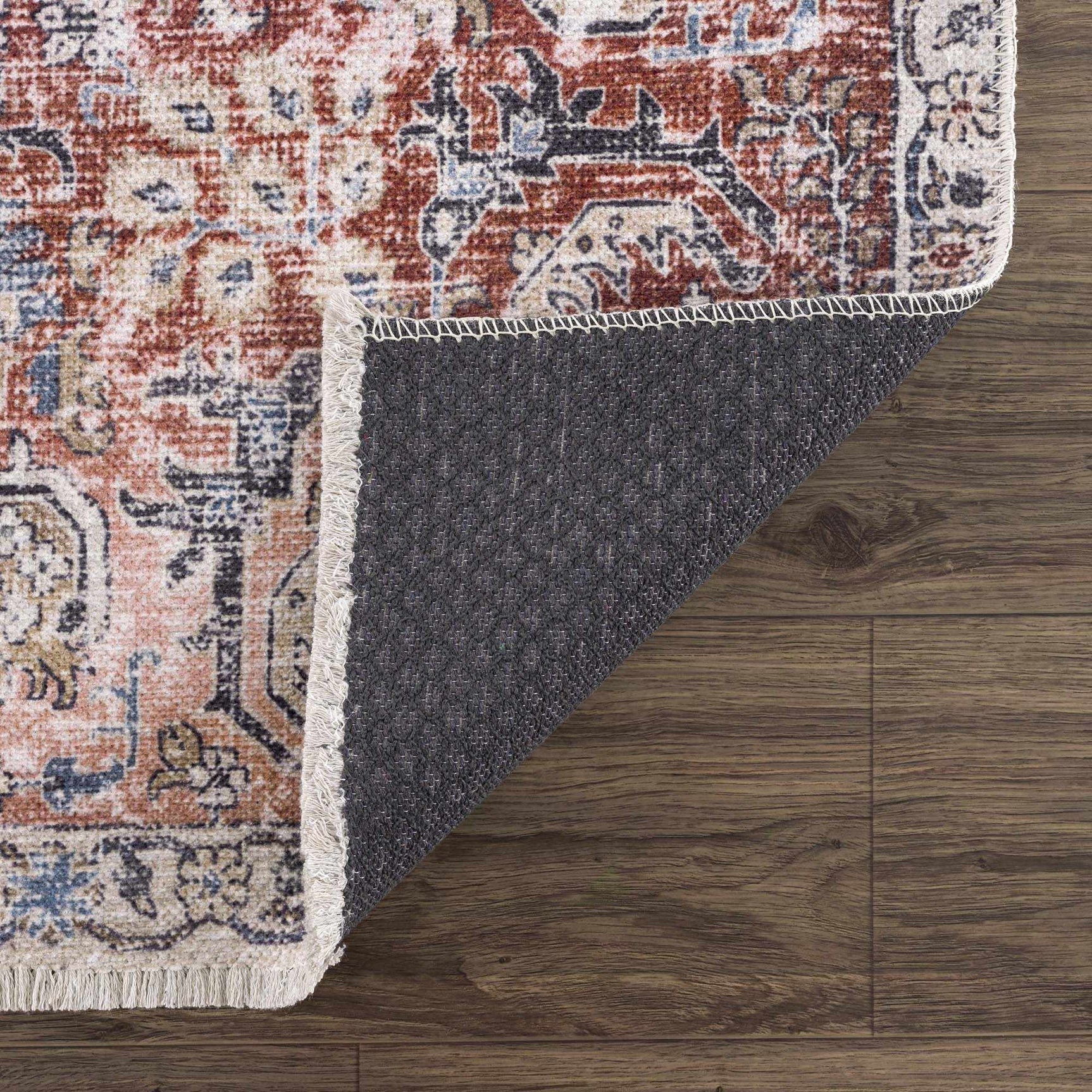 Burgundy Holi-2303 Washable Area Rug - Ornate Home