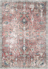 Burgundy Holi-2303 Washable Area Rug - Ornate Home