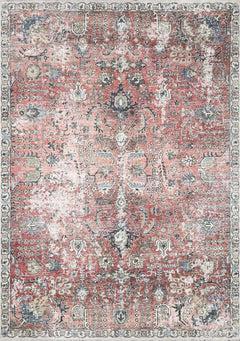 Burgundy Holi-2303 Washable Area Rug - Ornate Home