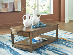 Burkbyer Brown Rectangular Cocktail Table - Ornate Home