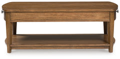 Burkbyer Brown Rectangular Cocktail Table - Ornate Home