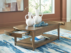 Burkbyer Brown Rectangular Cocktail Table - Ornate Home