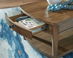 Burkbyer Brown Rectangular Cocktail Table - Ornate Home