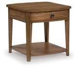Burkbyer Brown Rectangular End Table (Online Special Price) - Ornate Home