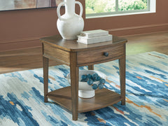 Burkbyer Brown Rectangular End Table - Ornate Home