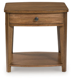 Burkbyer Brown Rectangular End Table - Ornate Home