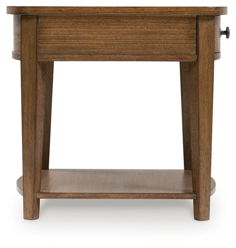 Burkbyer Brown Rectangular End Table - Ornate Home