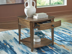 Burkbyer Brown Rectangular End Table - Ornate Home