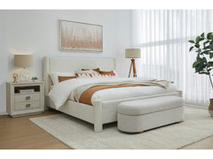 Burke Cottage Cheese California King Upholstered Platform Bed - Ornate Home