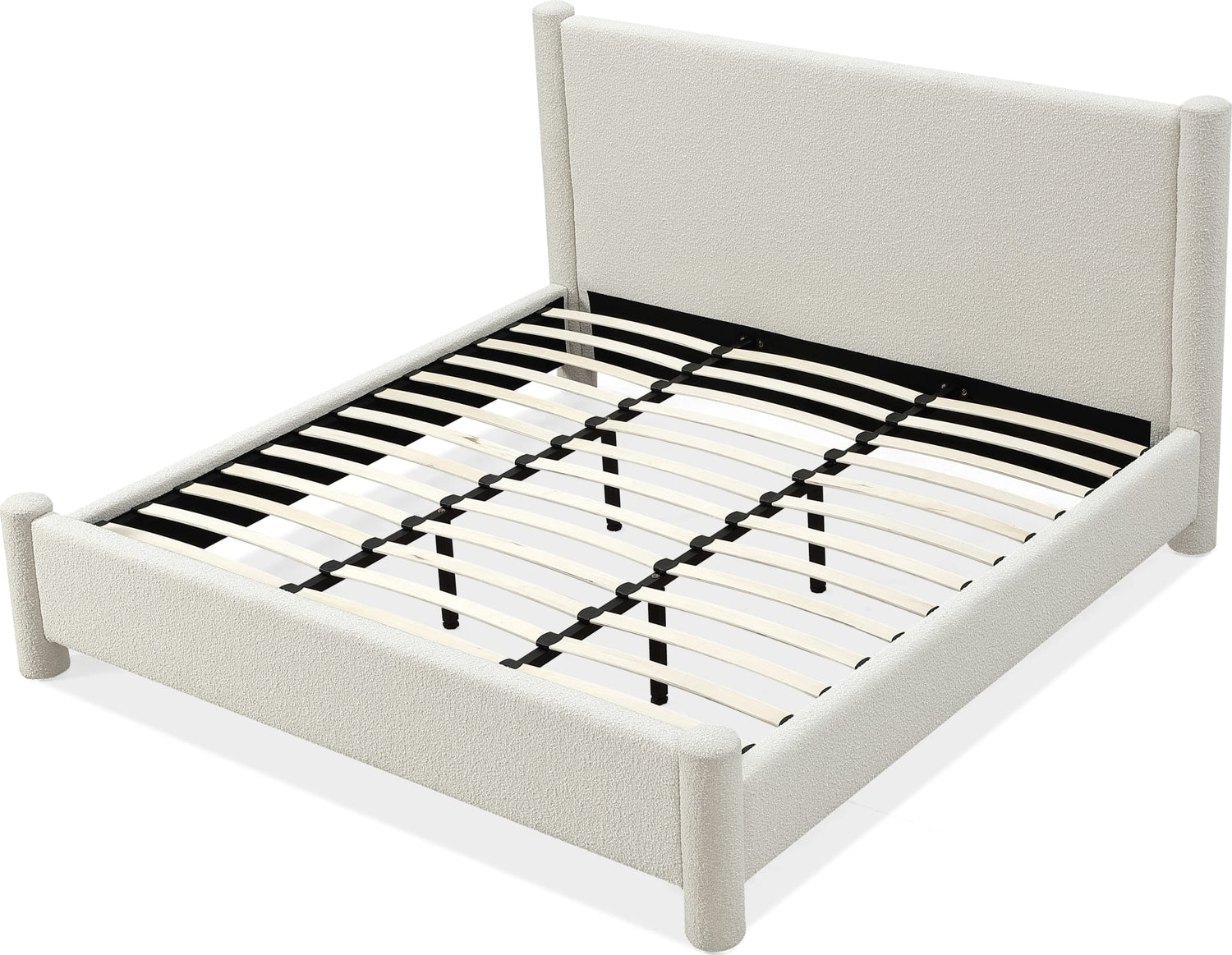 Burke Cottage Cheese California King Upholstered Platform Bed - Ornate Home