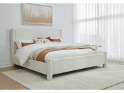 Burke Cottage Cheese Queen Upholstered Platform Bed - Ornate Home