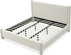 Burke Cottage Cheese Queen Upholstered Platform Bed - Ornate Home