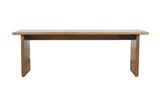Burke Golden/Light Brown Dining Table, Bench w/ 4 Maddox Chairs - Ornate Home