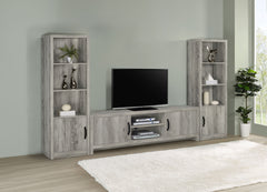 Burke Grey Driftwood Entertainment Center - Ornate Home