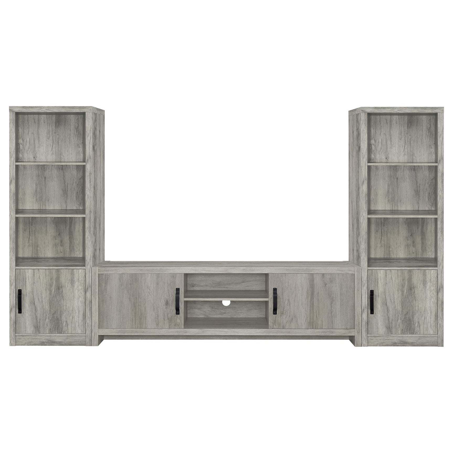 Burke Grey Driftwood Entertainment Center - Ornate Home