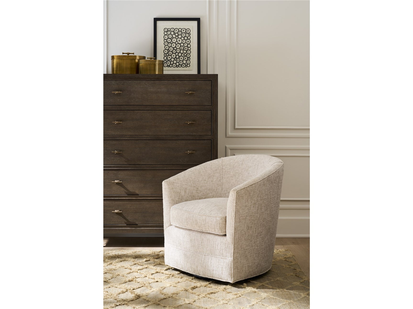 Burke Rani Arctic Swivel Chair - Ornate Home