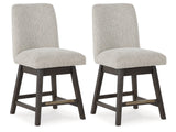 Burkhaus Beige/Brown Counter Height Barstool (Set of 2) (Online Special Price) - Ornate Home