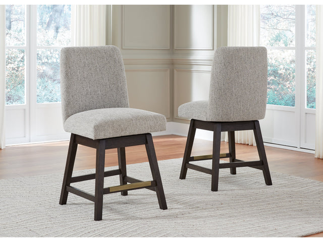 Burkhaus Beige/Brown Counter Height Barstool (Set of 2) - Ornate Home