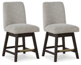 Burkhaus Beige/Brown Counter Height Barstool (Set of 2) - Ornate Home