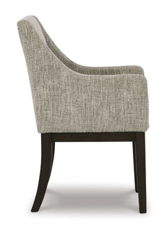 Burkhaus Beige & Dark Brown Dining Arm Chair (Set of 2) - Ornate Home