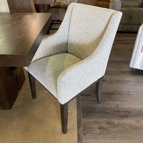 Burkhaus Beige & Dark Brown Dining Arm Chair (Set of 2) - Ornate Home