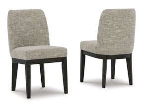 Burkhaus Beige & Dark Brown Dining Side Chair (Set of 2) (Online Special Price) - Ornate Home
