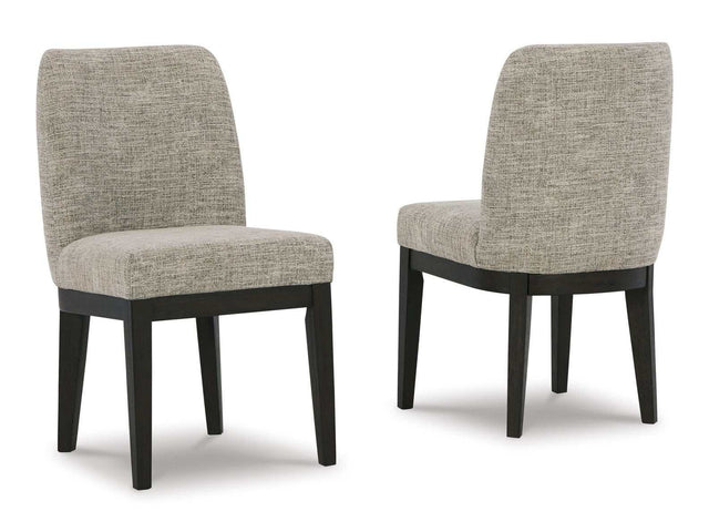 Burkhaus Beige & Dark Brown Dining Side Chair (Set of 2) (Online Special Price) - Ornate Home