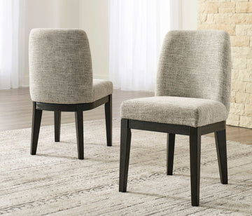 Burkhaus Beige & Dark Brown Dining Side Chair (Set of 2) - Ornate Home