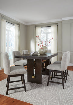 Burkhaus Counter Height Dining Table and 6 Barstools - Ornate Home