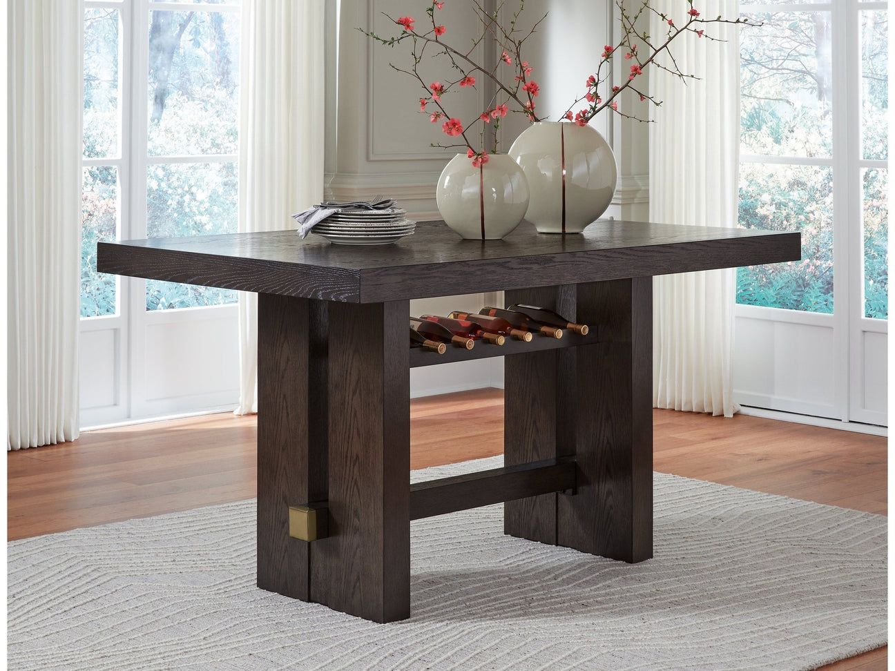 Burkhaus Dark Brown Counter Height Dining Table - Ornate Home