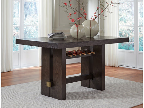Burkhaus Dark Brown Counter Height Dining Table - Ornate Home