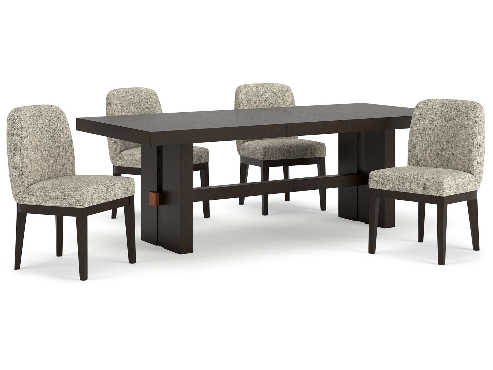 Burkhaus Dark Brown Dining Room Set / 5 pc - Ornate Home