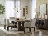 Burkhaus Dark Brown Dining Room Set / 7pc (4 side chairs) - Ornate Home