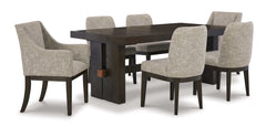 Burkhaus Dark Brown Dining Room Set / 7pc (4 side chairs) - Ornate Home