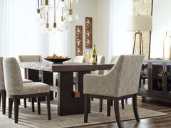 Burkhaus Dark Brown Dining Room Set / 7pc (4 side chairs) - Ornate Home