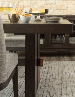 Burkhaus Dark Brown Dining Room Set / 7pc (6 side chairs) - Ornate Home