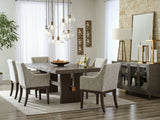 Burkhaus Dark Brown Dining Room Set / 8pc - Ornate Home
