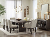 Burkhaus Dark Brown Dining Room Set / 9 pc - Ornate Home