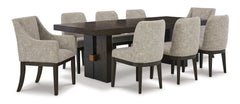 Burkhaus Dark Brown Dining Room Set / 9 pc - Ornate Home