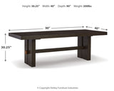 Burkhaus Dark Brown Dining Table and 4 Chairs (Online Special Price) - Ornate Home