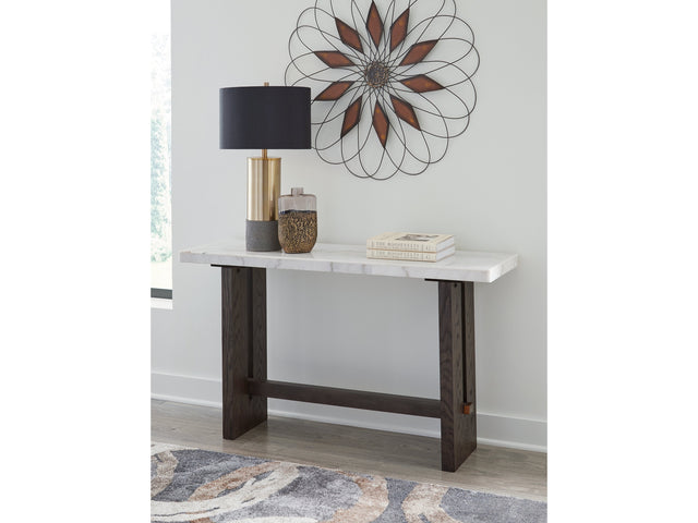 Burkhaus White/Dark Brown Sofa Table (Online Special Price) - Ornate Home