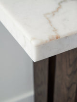 Burkhaus White/Dark Brown Sofa Table (Online Special Price) - Ornate Home
