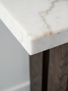 Burkhaus White/Dark Brown Sofa Table - Ornate Home