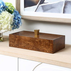 Burl Haven Brass/Brown Box - Ornate Home